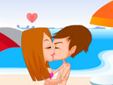 Любовный поцелуй на пляже