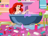 Уборка ванной комнаты принцессы Ариэль