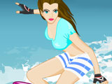 Девушка-серфингистка