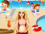 Беременная Рапунцель: пляжная вечеринка
